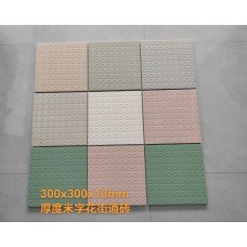 鴻獅陶瓷300X300戶外廣場多種顔色地磚米字花街道磗-SHKNW金銀倉